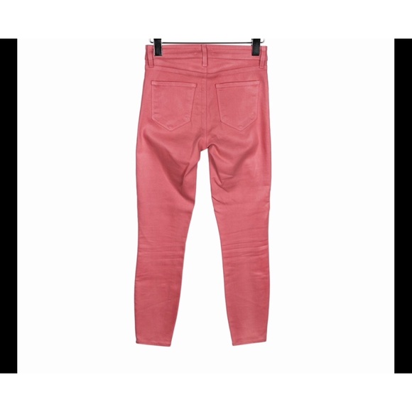 L'AGENCE Margot High Rise Skinny in Dusty Rose Coated. - Picture 4 of 7